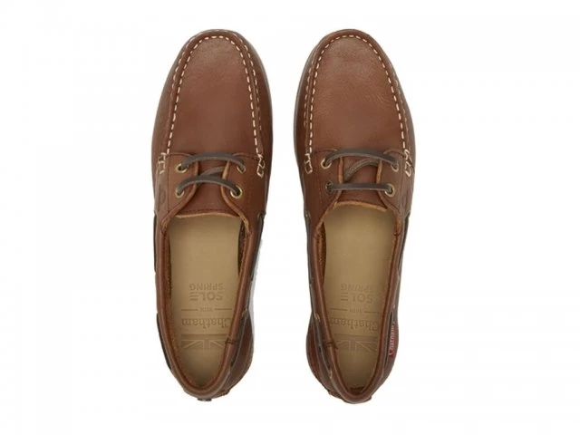 Chatham WillowLeather Boat Shoes Dk Tan Ladies 3 Chatham WillowLeather Boat Shoes Dk Tan Ladies - Image 3