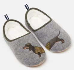 Joules Slippet Felt Mule Applique Slippers Daschund