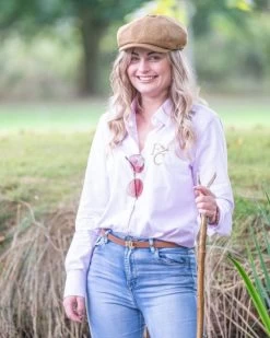 Feathers Country Ladies Pink Thornton Oxford Shirt