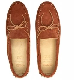 Chatham Aria Suede Driving Moccasin Cognac Ladies -Equestrian Supply Store 3270 7430