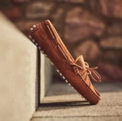 Chatham Aria Suede Driving Moccasin Cognac Ladies