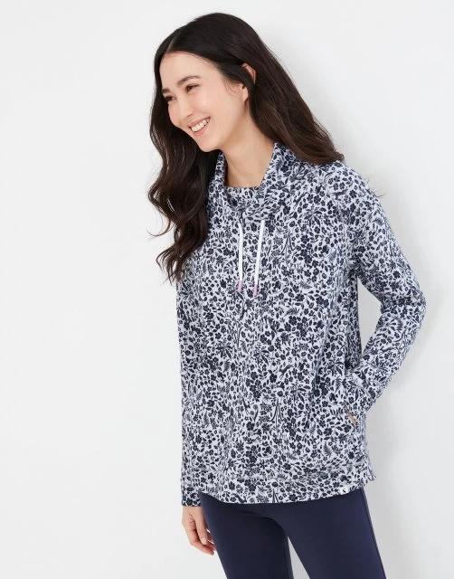 Joules Nadia Print Funnel Neck Sweat (marl Ditsy) 1 Joules Nadia Print Funnel Neck Sweat (marl Ditsy)