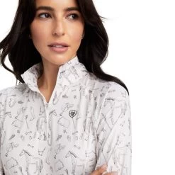 Ariat Lowell 2.0 1/4 Zip Tack Print & Clover