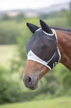 Shires Flyguard Pro Fine Mesh Fly Mask With Ears -Equestrian Supply Store 437 846