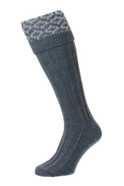 Platinum Patterned Top Shooting Socks