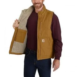 Carhartt Men's Duck Sherpa Mock Neck Vest 5 Carhartt Men's Duck Sherpa Mock Neck Vest -Equestrian Supply Store 5207 11859