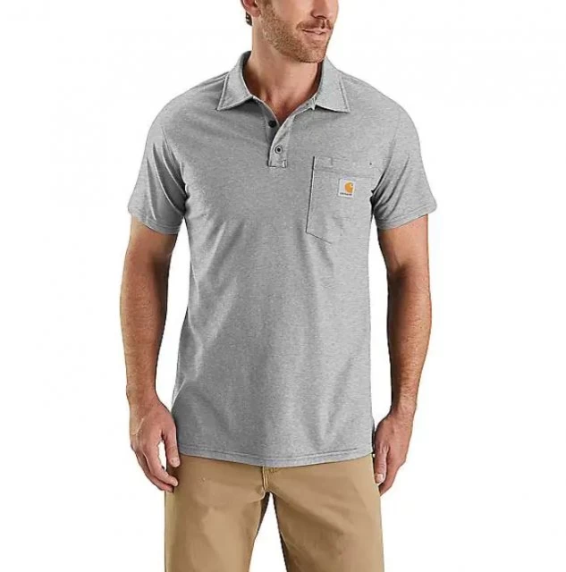 Carhartt Relaxed Fit Midweight Short Sleeve Polo 2 Carhartt Relaxed Fit Midweight Short Sleeve Polo - Image 2