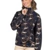 Hartwell AW23 Suzy 1/4 Zip Navy Horse Chains Sweatshirt