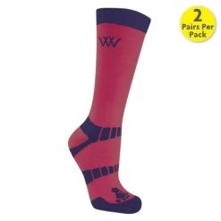 Woof Waffle Knit Bamboo Short Riding Socks - Pack Of 2